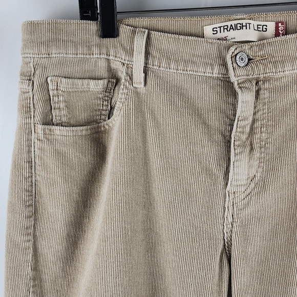 LEVIS 505 Womens Tan Corduroy Straight Leg Pants Size 16M (36x31) - Picture 3 of 8